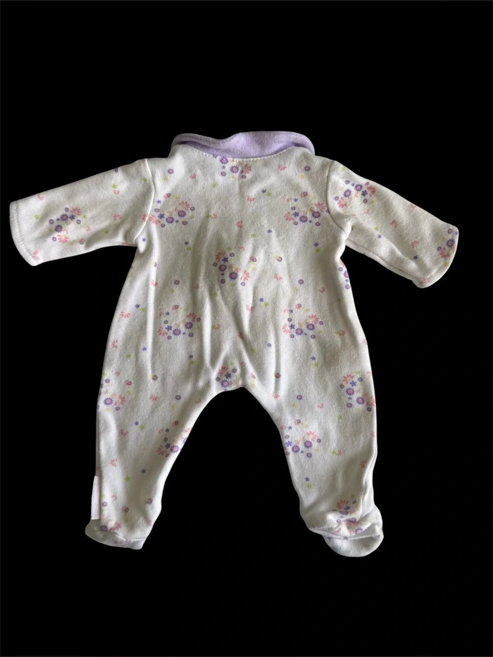 American Girl Bitty Baby Floral Pajamas and Care Set in White and Pink